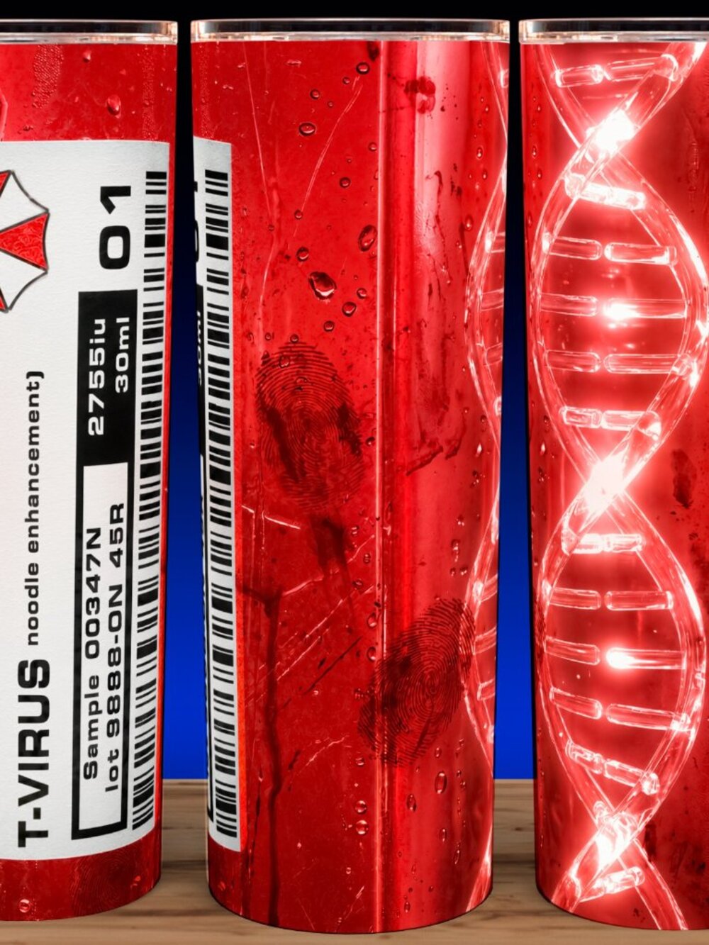 Resident Evil T-Virus DNA Strand 1 Red Canister Cup Mug Tumbler 20oz